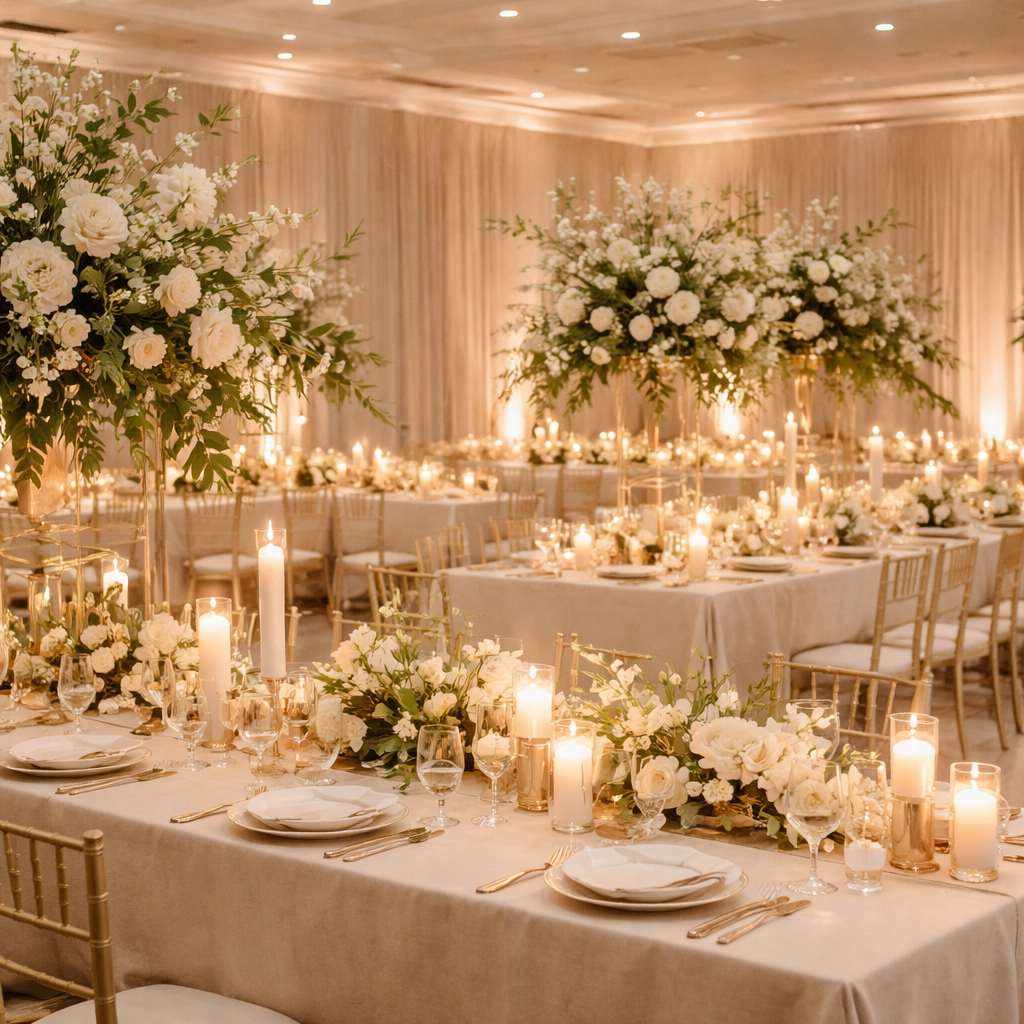 Najboljše ideje za poročno dekoracijo 2026, ki delujejo razkošno, a niso pretirane