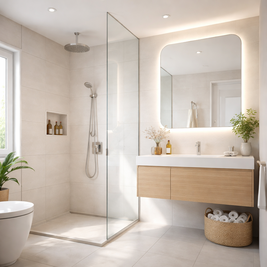 Kako urediti majhno kopalnico, da deluje večja, svetlejša in brezhibno uporabna