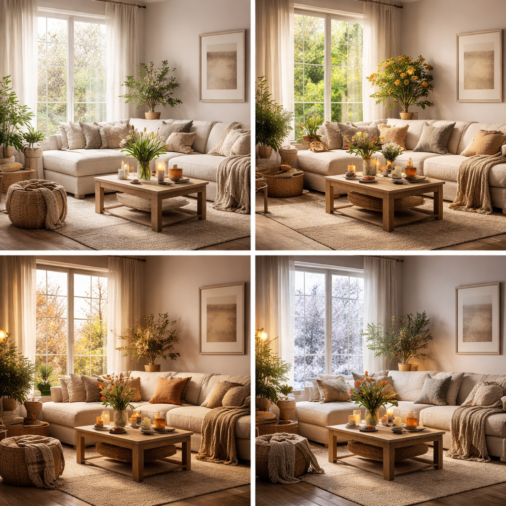 Kako spreminjati dekoracijo skozi leto, da dom vedno deluje sveže in premišljeno