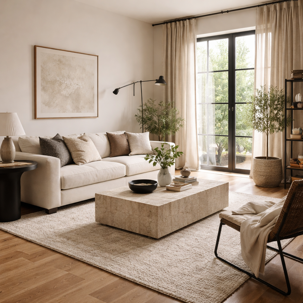 Kako kombinirati materiale in ustvariti interier, ki deluje premišljeno, ne naključno